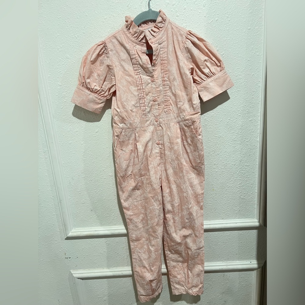 Janie and Jack Floral Equestrian Jumpsuit
